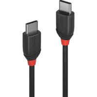 LINDY 36905 0,5 m USB 3.1 type C kabel 3A, Black Line - thumbnail