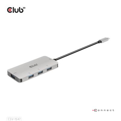 Club 3D USB-C Gen2 > 4x USB-A 10Gbps usb-hub Club 3D USB-C Gen2 > 4x USB-A 10Gbps usb-hub