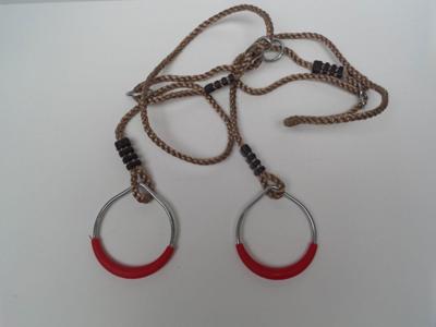 Ringen in metaal diam. 12x0,7 cm pp-touw Hermic - Hermic