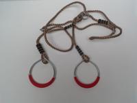 Ringen in metaal diam. 12x0,7 cm pp-touw Hermic - Hermic - thumbnail