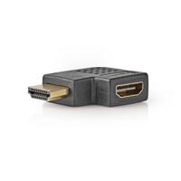 HDMI-Adapter | HDMI-Connector - HDMI Female | Links Gehoekt | Zwart - thumbnail