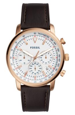 Fossil Heren Goodwin chronograaf bruin lederen horloge FS5415 Fossil Heren Goodwin chronograaf bruin lederen horloge FS5415