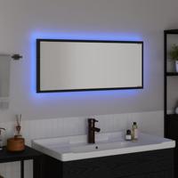 Spiegel met spiegel Zwart eiken 90 x 8.5 x 37 cm Bewerkt hout - thumbnail