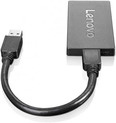 Lenovo 4X90J31021 USB 3.2 Gen 1 (USB 3.0) Adapter [1x USB 3.2 Gen 1 stekker A (USB 3.0) - 1x DisplayPort bus] Zwart 0 m
