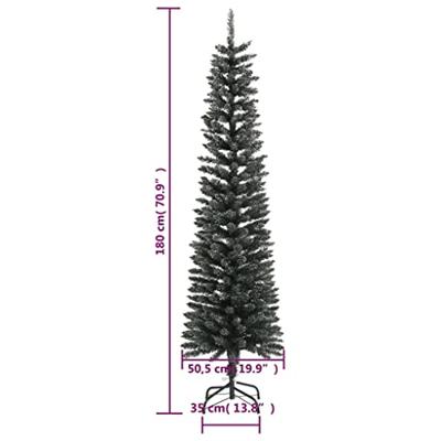 VidaXL Kunstkerstboom met standaard smal 180 cm pvc groen