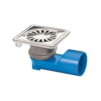 Renovatievloerput Van Den Berg Universeel 9.6x5.4 cm Geborsteld RVS - thumbnail