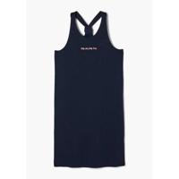 s.Oliver jurk met tekst donkerblauw - thumbnail