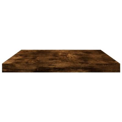 Wandschappen 4 st 40x20x1,5 cm bewerkt hout gerookt eikenkleur