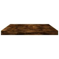 Wandschappen 4 st 40x20x1,5 cm bewerkt hout gerookt eikenkleur - thumbnail