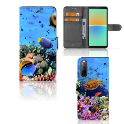 Sony Xperia 10 IV | Telefoonhoesje | Met pasjeshouder | Vissen Sony Xperia 10 IV | Telefoonhoesje | Met pasjeshouder | Vissen