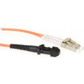 ACT RL9101 Glasvezel Patchkabel Duplex | MTRJ en LC connectoren | LSZH | Multimode | 62.5/125 | OM1 | 1 meter