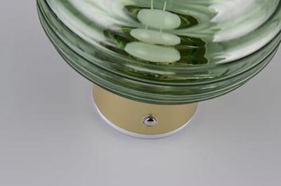 Trio WandlampEarl groen glas oplaadbaar - R27771115