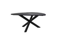 Tower Living Driehoekige Eettafel 'Trivero' Mangohout, 150 x 150cm, kleur Zwart - thumbnail