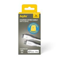 Aqiila USB-C-kabel USB 2.0 Apple Lightning stekker 1.00 m Wit AQCBPBIC3SI836 - thumbnail