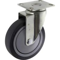 TOOLCRAFT TO-5137917 Zwenkwiel TPR 100 mm met schroefplaat Draagvermogen (max.): 65 kg - thumbnail