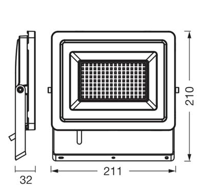 OSRAM HOMELIGHTING Floodlight EA 24,5W 840 Dark Grey 4099854429538 Buitenschijnwerper OSRAM HOMELIGHTING Floodlight EA 24,5W 840 Dark Grey 4099854429538 Buitenschijnwerper