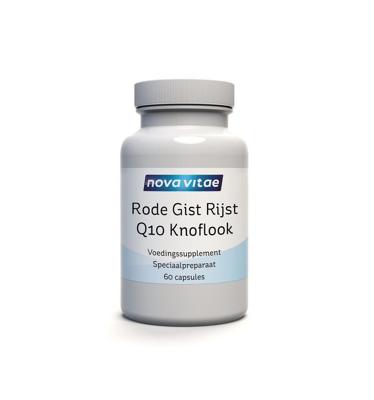 Nova Vitae Rode gist rijst+ Q10 + knoflook 60 Vegetarische capsules