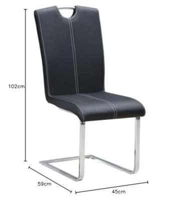 Keukenstoel DKD Home Decor Zwart Metaal Polyurethaan (59 x 45 x 102 cm)