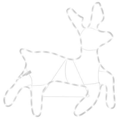 VidaXL Kerstfiguur rendier met led's 3 st 57x55x4,5 cm warmwit VidaXL Kerstfiguur rendier met led's 3 st 57x55x4,5 cm warmwit