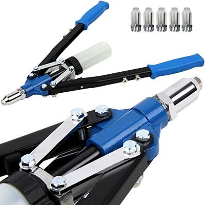 Klinknagel gun met 5 mondstukken