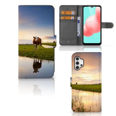 Samsung Galaxy A32 5G | Telefoonhoesje | Met pasjeshouder | Koe