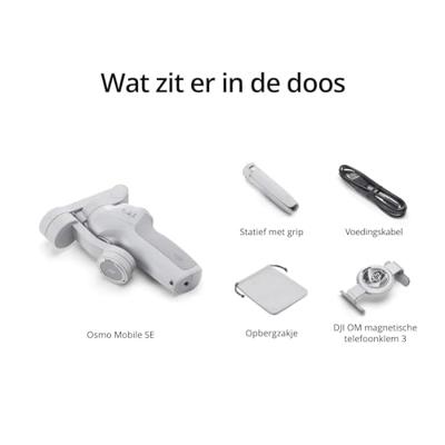 DJI Osmo Mobile SE Stabilisator voor smartphonecamera Grijs, Wit - thumbnail