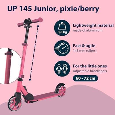 Hudora scooter step up 145 junior roze