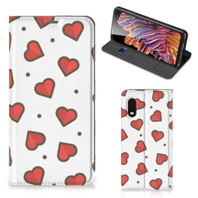 Samsung Xcover Pro | Hoesje met Magneet | Hearts