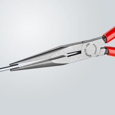 Knipex 26 11 200 Platte rondbektang Elektronica en fijnmechanica Recht Vanadium elektrostaal 200 mm - thumbnail
