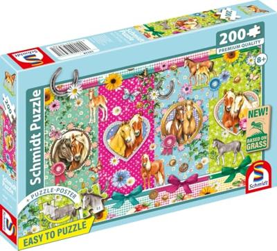 Puzzel - SCHMIDT SPIELE - Blije Paarden - 200 stukjes - Vanaf 8 jaar