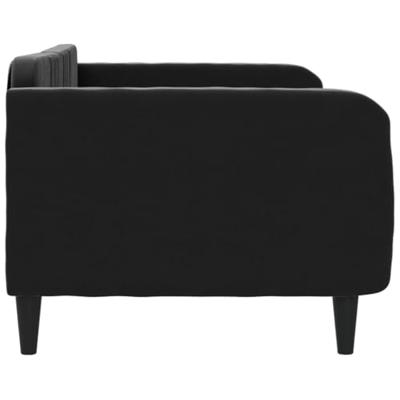 Slaapbank 90x200 cm fluweel zwart