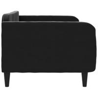 Slaapbank 90x200 cm fluweel zwart - thumbnail
