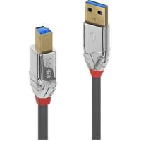Lindy 36663 3m USB A USB B Mannelijk Vrouwelijk Grijs USB-kabel - thumbnail