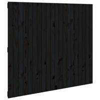 Wandhoofdbord 127,5x3x110 cm massief grenenhout zwart - thumbnail