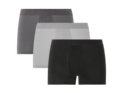 LIVERGY 3 heren boxers (Zwart/grijs, S)
