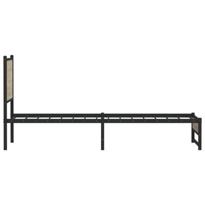 Bedframe zonder matras metaal sonoma eikenkleurig 180x200 cm