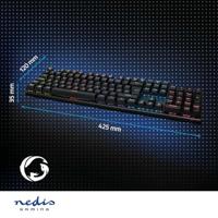 Nedis Bedraad Gaming Toetsenbord | USB Type-A | Mechanische Toetsen | LED | QWERTZ | Duits | USB Gevoed | Lengte stroomkabel: 1.50 m | Gaming - - thumbnail