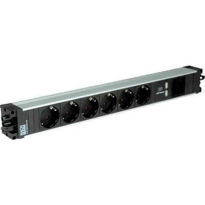 Bachmann 906.0846 Stekkerdoosmodule Aluminium, Zwart 1 stuk(s)