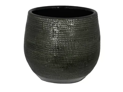HS Potterie Tokio bloempot keramiek 28x26cm groen