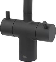 Ben Lavion draaibare wastafelkraan gestructureerd zwart - thumbnail