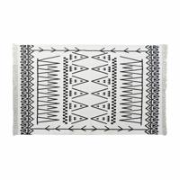 Tapijt DKD Home Decor Zwart Wit Ikat (120 x 180 x 0,7 cm) - thumbnail