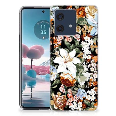 TPU Case voor Motorola Edge 40 Neo Dark Flowers TPU Case voor Motorola Edge 40 Neo Dark Flowers