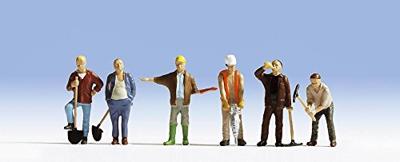 NOCH 15110 H0 Bouwvakkers figuren Geverfd, Staand