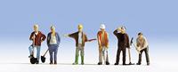 NOCH 15110 H0 Bouwvakkers figuren Geverfd, Staand - thumbnail