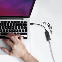 LogiLink USB-C (USB 3.2 Gen 1) naar Gigabit (RJ45) adapter tot 5 Gbit/s, energiebesparende functie - thumbnail