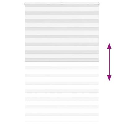 VidaXL Zebra rolgordijn 140x200 cm stofbreedte 135,9cm polyester wit VidaXL Zebra rolgordijn 140x200 cm stofbreedte 135,9cm polyester wit