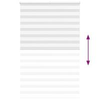 VidaXL Zebra rolgordijn 140x200 cm stofbreedte 135,9cm polyester wit - thumbnail