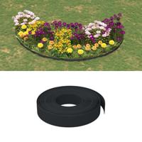 Tuinranden 4 st 10 m 10 cm polyetheen zwart - thumbnail