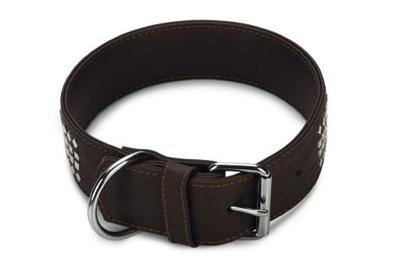 Beeztees vintage - halsband hond - bruin - 70 cm x 50 mm