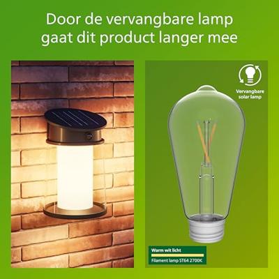 Philips LED Juda 929004633201 Wandlamp op zonne-energie met bewegingsmelder LED 3.2 W Zwart Philips LED Juda 929004633201 Wandlamp op zonne-energie met bewegingsmelder LED 3.2 W Zwart